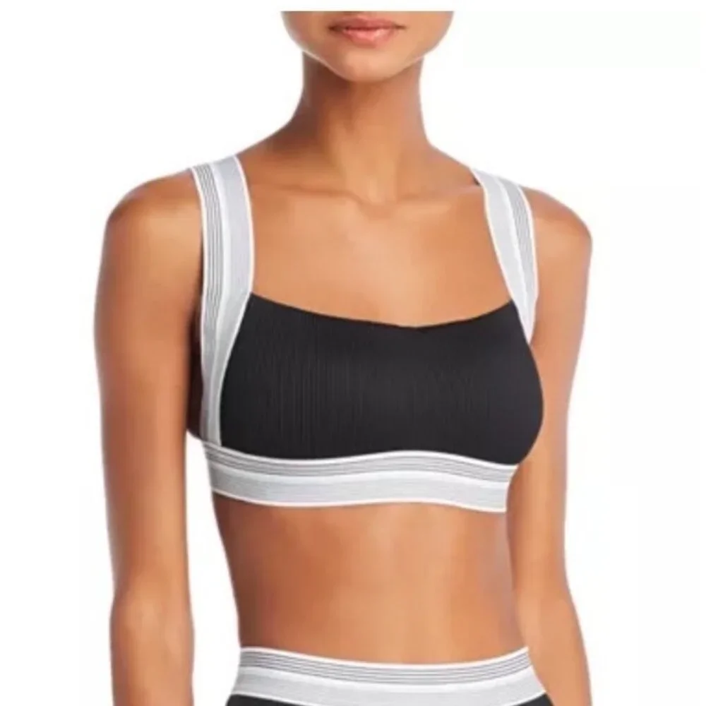 Dolce Vita Two Piece Swimsuit Size S/M Black NWT $134 Bathing Suit Bikini Cheeky
